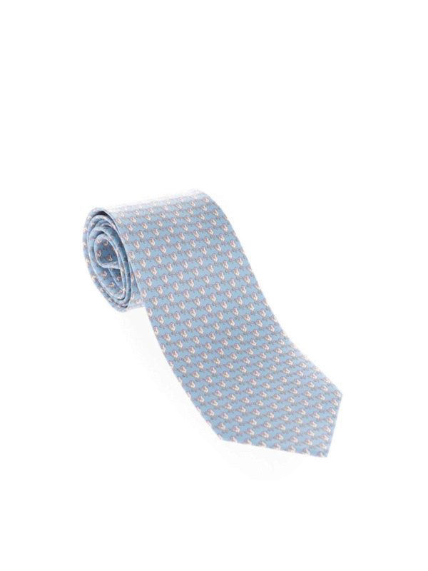SALVATORE FERRAGAMO: Krawatten und Fliegen online - Krawatte - Hellblau