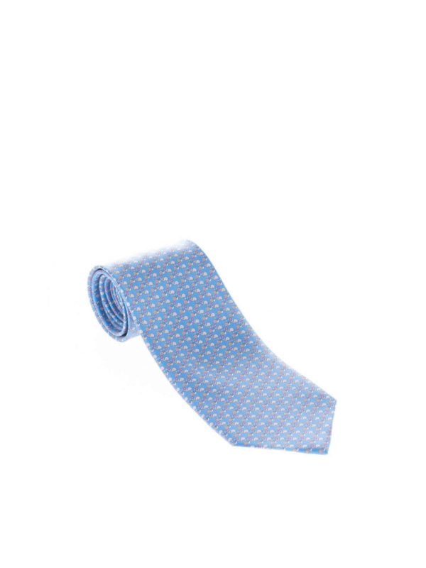 SALVATORE FERRAGAMO: Krawatten und Fliegen online - Krawatte - Hellblau