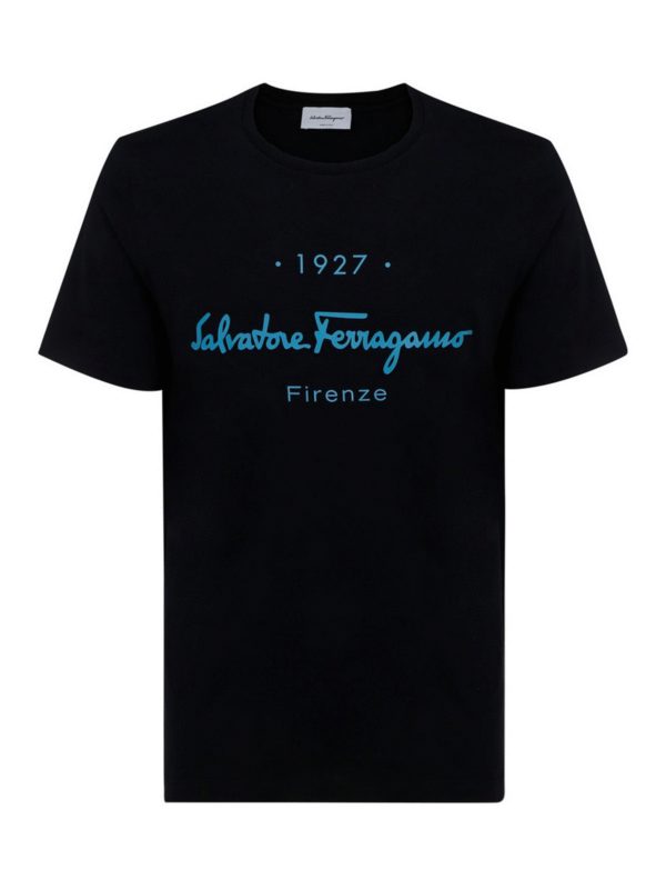 Salvatore Ferragamo T-shirt girocollo con logo 11C466H