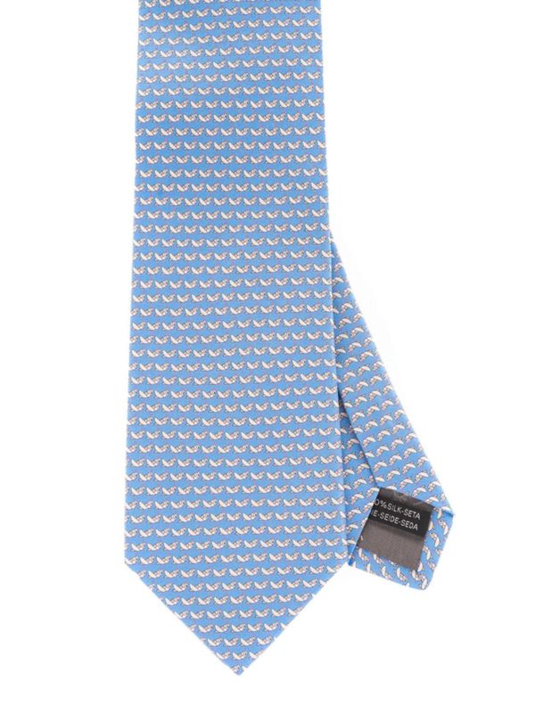 SALVATORE FERRAGAMO: Krawatten und Fliegen - Krawatte - Hellblau