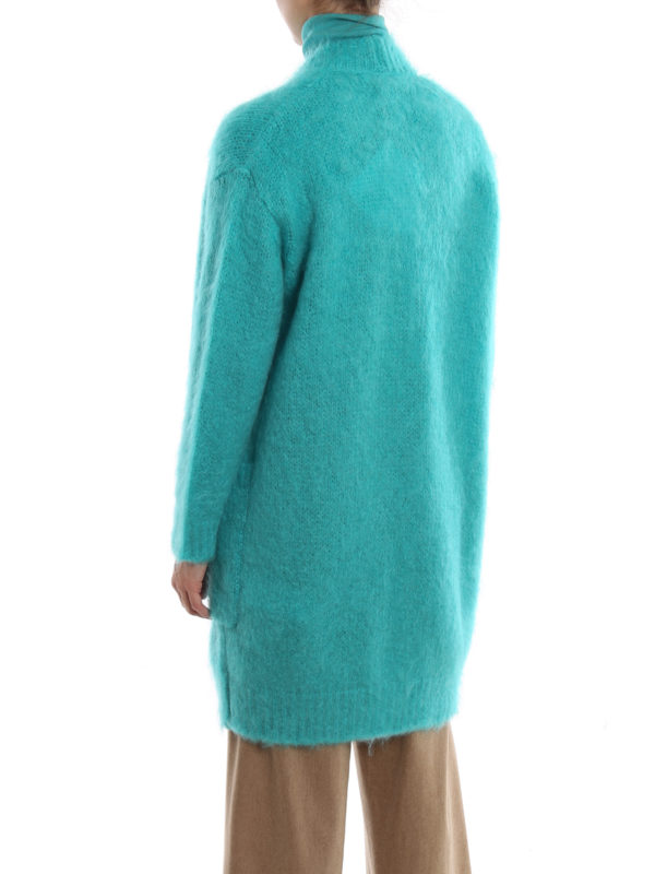 Sampang turquoise mohair blend cardigan shop online: Max Mara