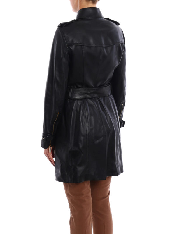 Ledermantel - Schwarz shop online: BURBERRY
