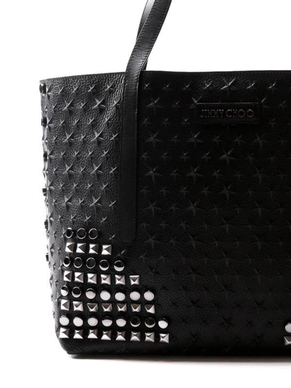 Sara Rock studded tote shop online: JIMMY CHOO