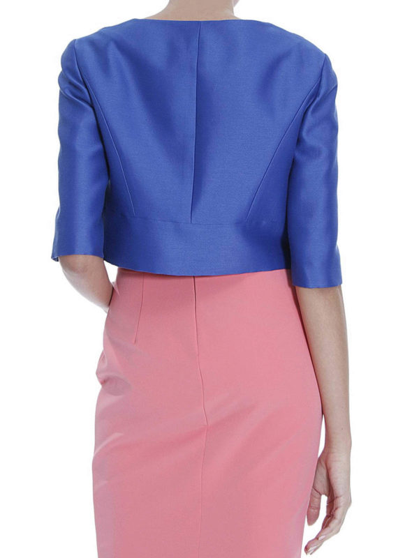 Satin cropped jacket shop online: ALBERTA FERRETTI