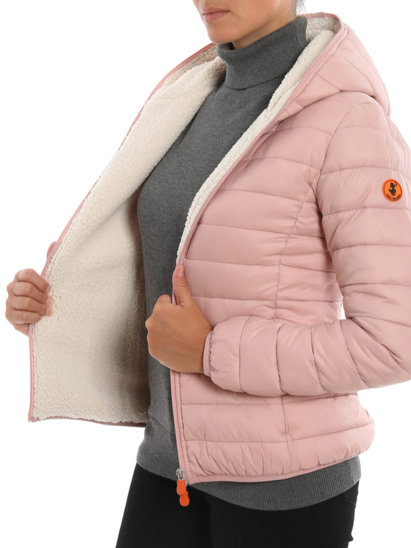 Save The Duck buy online Pink nylon padded jacket with soft lining