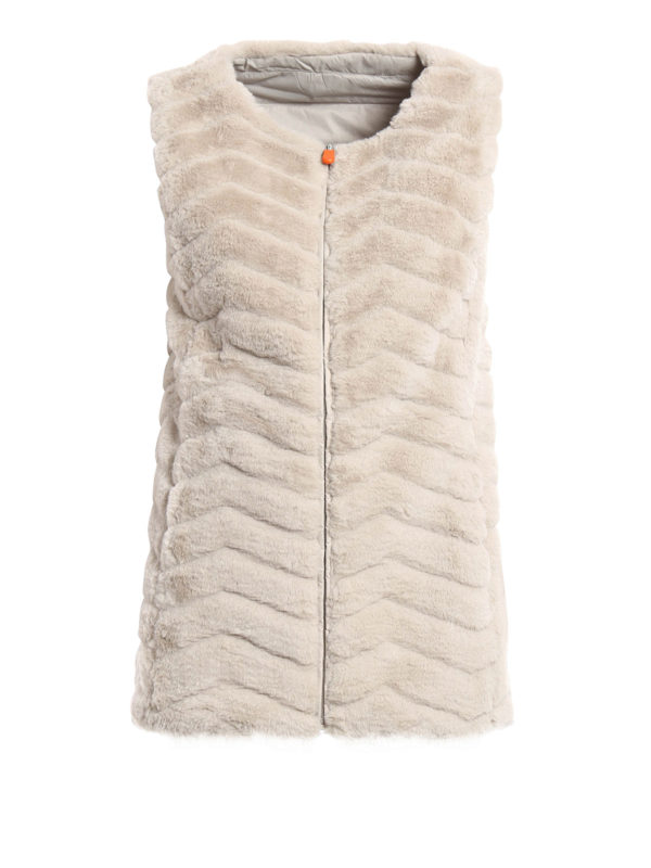 Save The Duck: Pellicce e montoni - Gilet reversibile in ecopelliccia