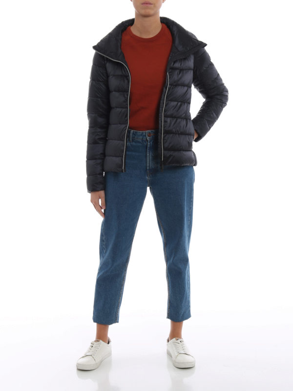 Save The Duck: giacche imbottite online - Piumino nero con collo a imbuto