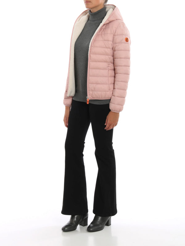 Save The Duck: padded jackets online - Pink nylon padded jacket with soft lining