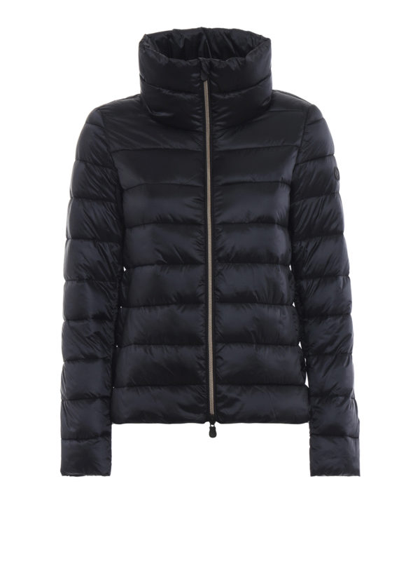 Save The Duck: giacche imbottite - Piumino nero con collo a imbuto