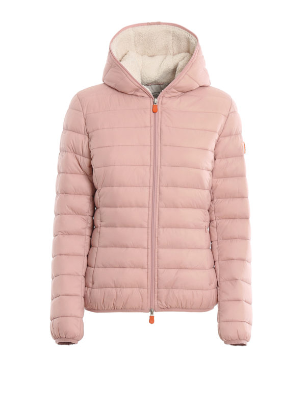 Save The Duck: padded jackets - Pink nylon padded jacket with soft lining