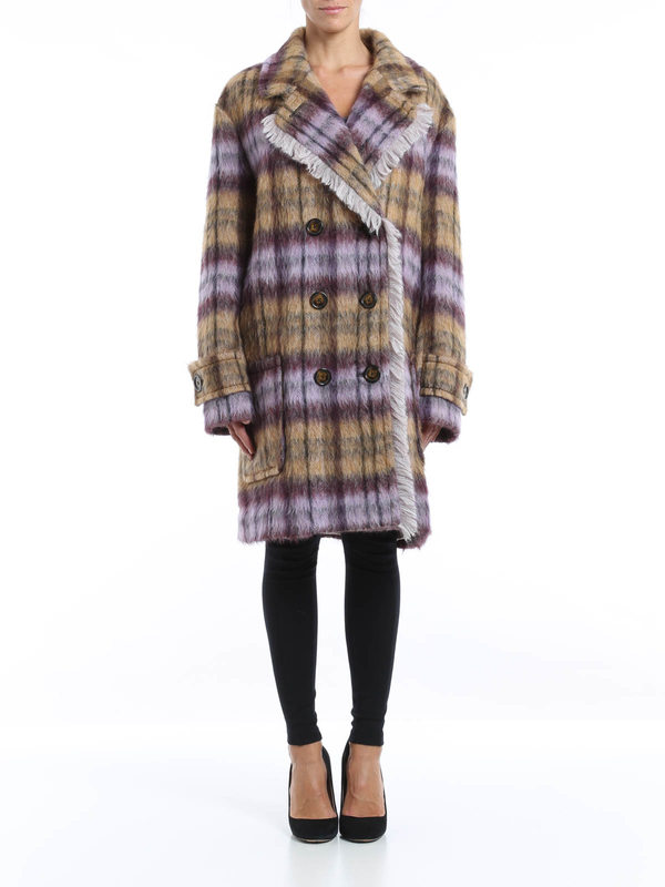 See by Chloé Fringed coat - マルチカラー|S5HMA05S5H024S69