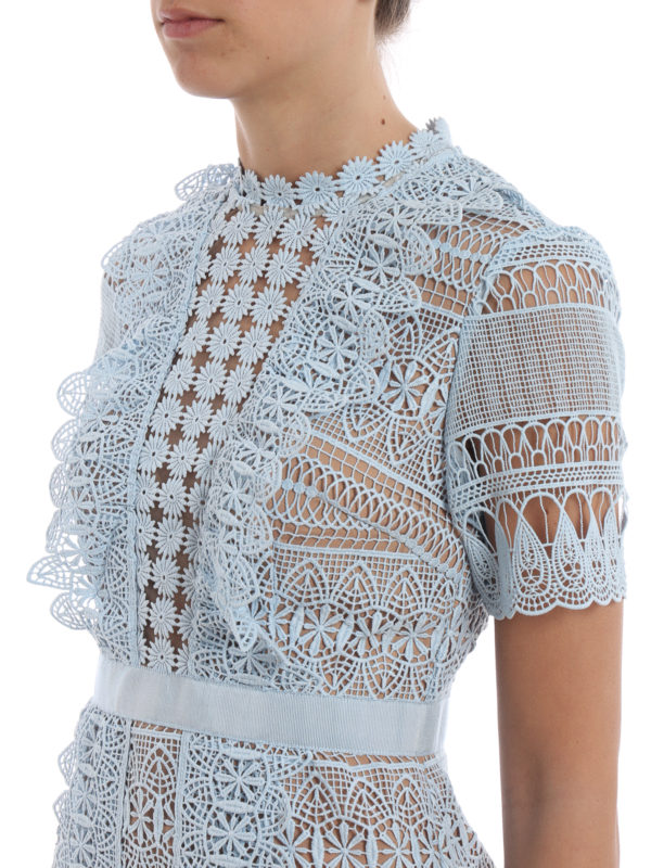 Self Portrait buy online Kurzes Kleid - Hellblau