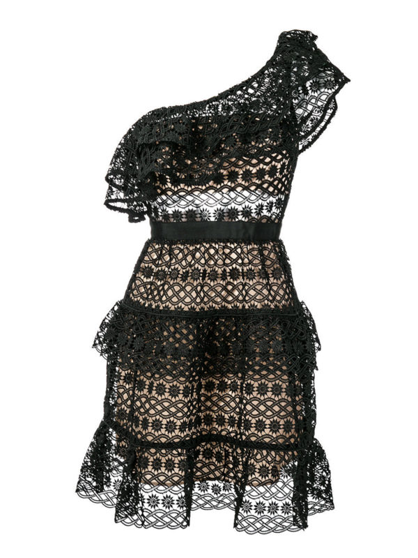 Self Portrait: Robes courtes - Robe Courte - Noir