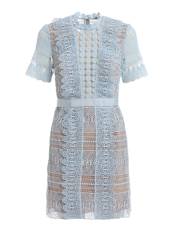 Self Portrait: Kurze Kleider - Kurzes Kleid - Hellblau