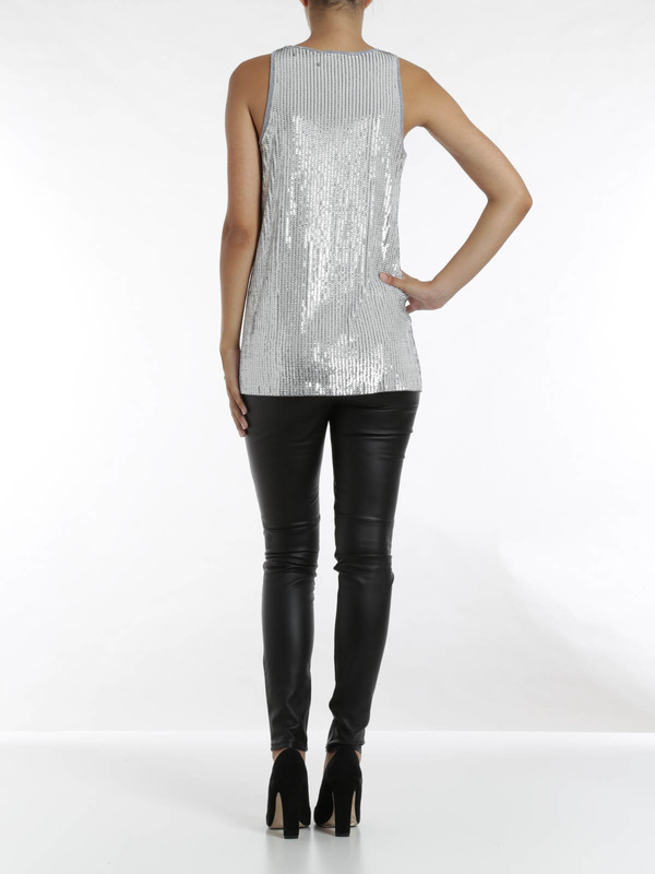 Sequin tank top shop online: MICHAEL KORS