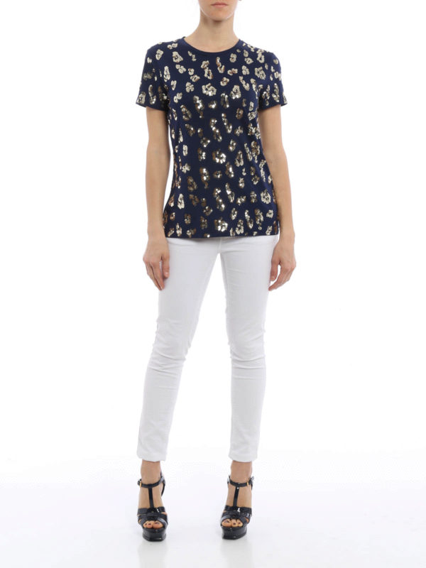 Sequined patterned T-shirt shop online: MICHAEL KORS