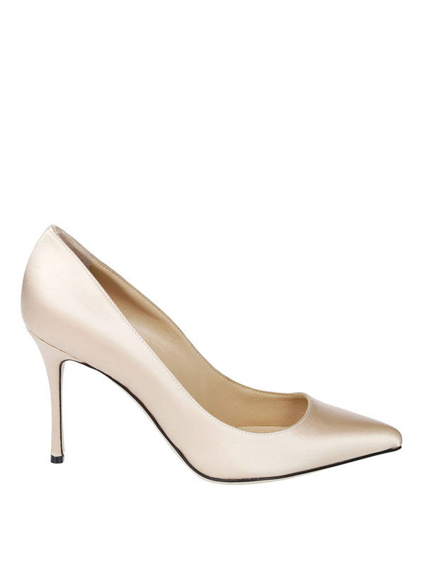 Sergio Rossi Light beige satin pumps - Women|A43843MTEZ025618