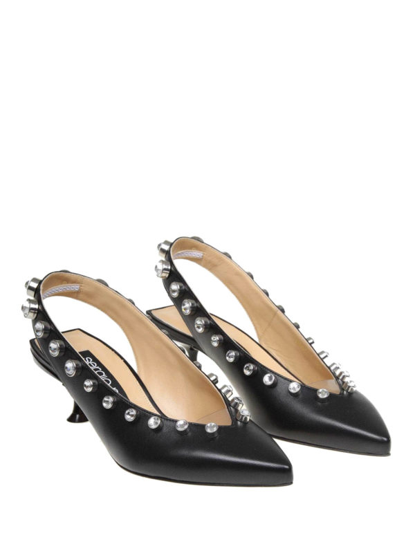 SERGIO ROSSI: court shoes online - Sr Milano black slingbacks