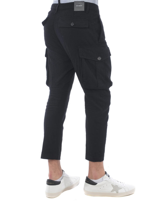 Dsquared2 Sexy Cargo Fit stretch wool cargo trousers