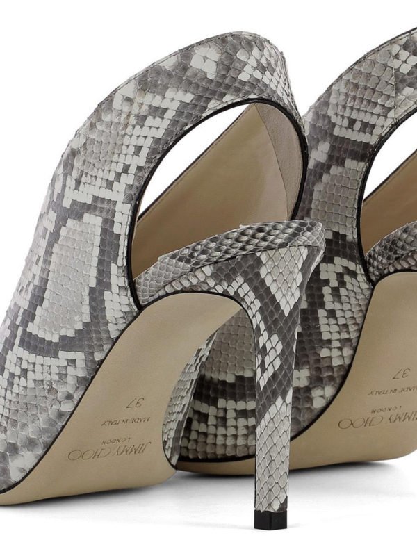 Shar 85 open toe python pumps shop online: JIMMY CHOO