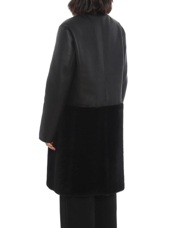 Shearling coat shop online: EMPORIO ARMANI