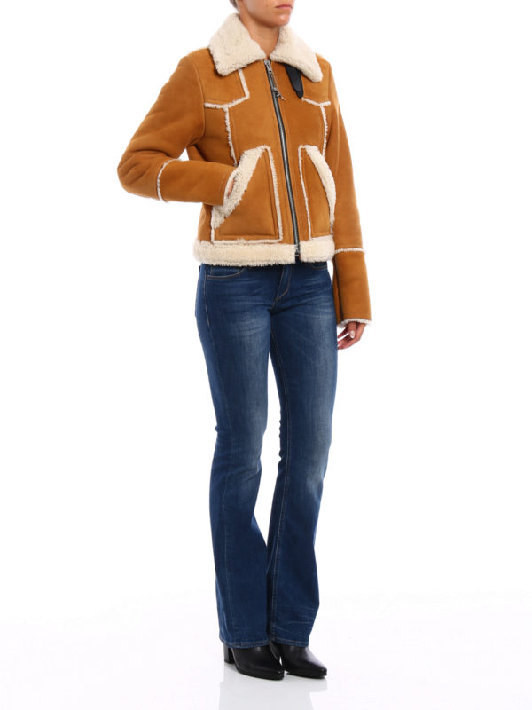 Shearling lumber jacket shop online: COACH