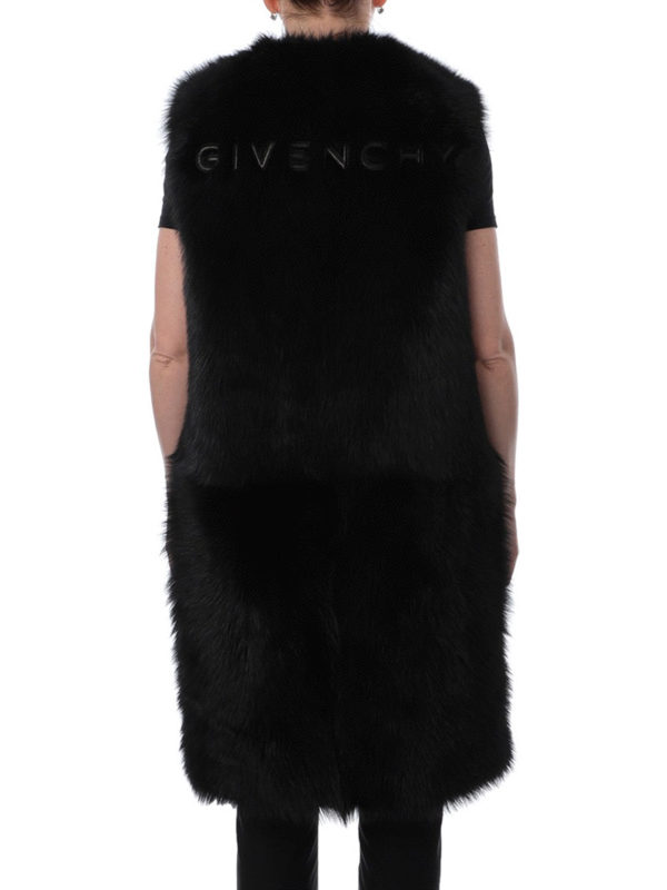 Shearling sleeveless coat shop online: GIVENCHY