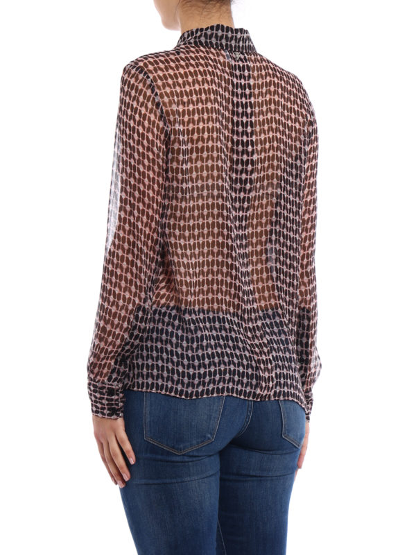 Sheer patterned silk shirt shop online: DONDUP
