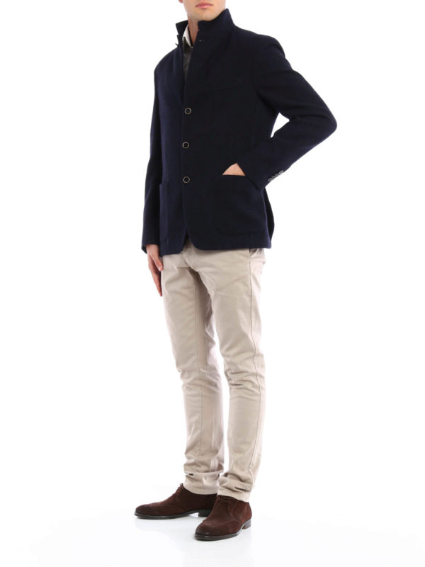 Shetland wool jacket shop online: FAY