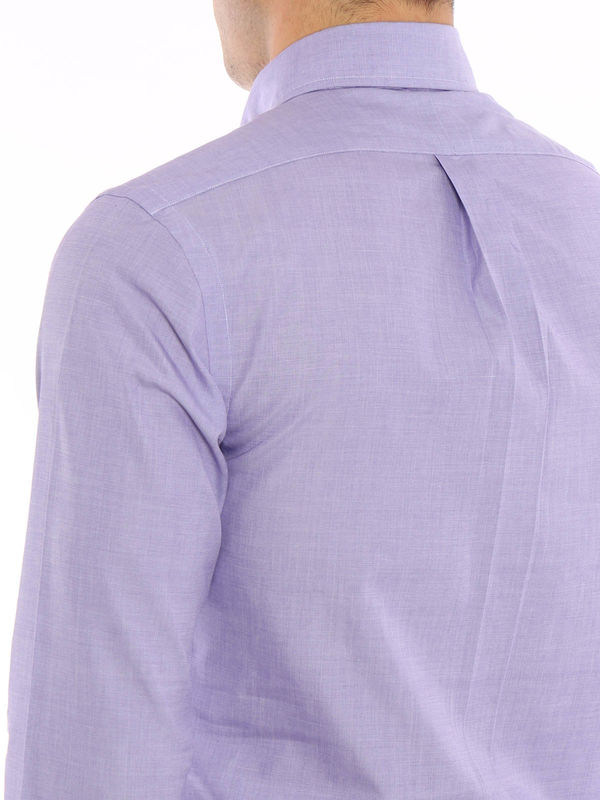 shirts shop online Cotton slim fit shirt with logo