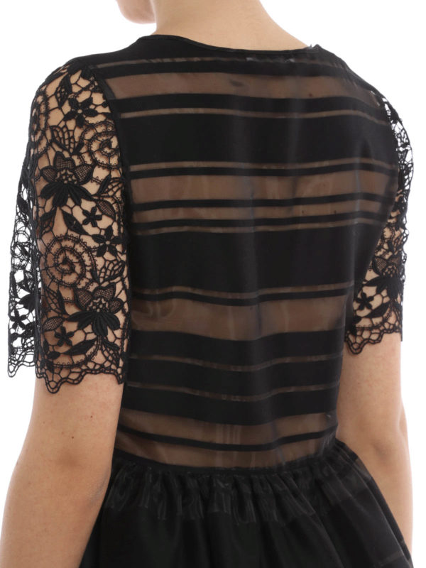 abiti corti shop online Abito con inserti in pizzo