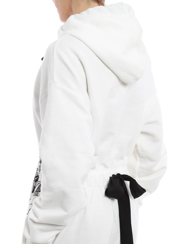 short dresses shop online Printed hooded dress