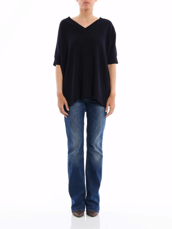 SIBEL SARAL: Strickpullover mit V-Ausschnitt online - Jake Baumwolle Pulli