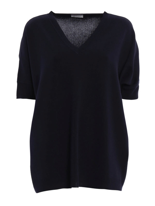 SIBEL SARAL: Strickpullover mit V-Ausschnitt - Jake Baumwolle Pulli