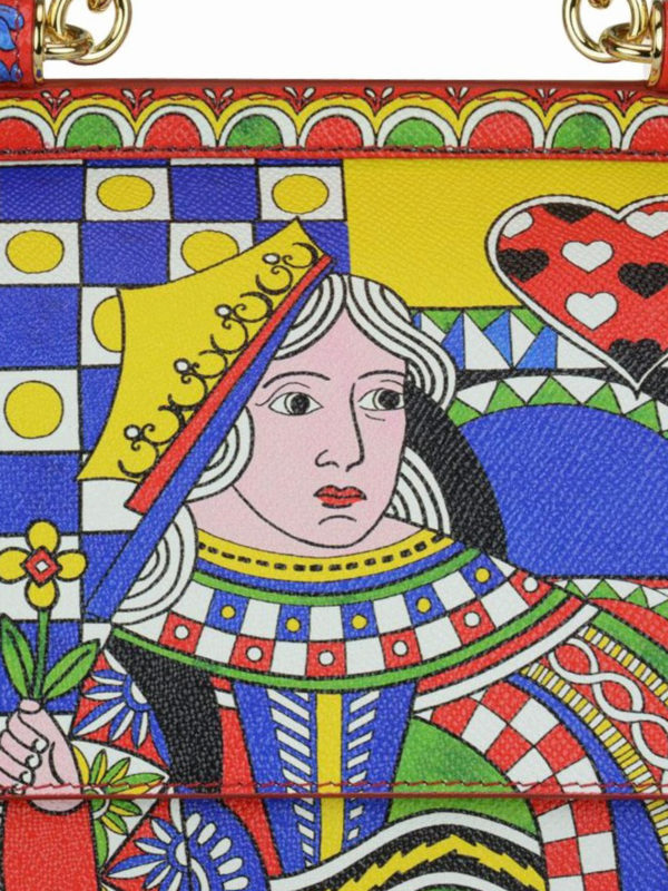 Borsa Sicily M con carte da gioco shop online: DOLCE & GABBANA