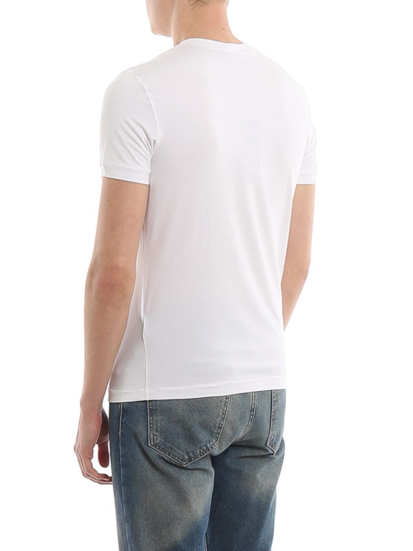 Signature print T-shirt shop online: GIORGIO ARMANI