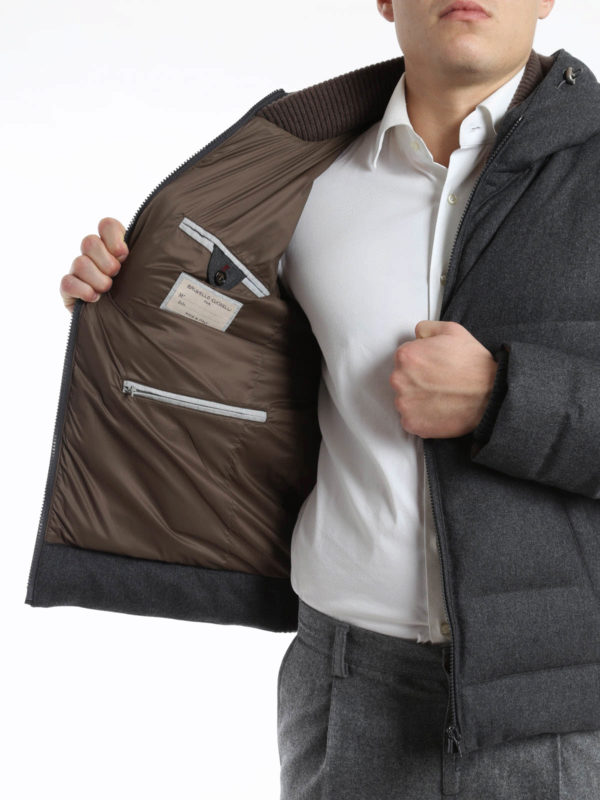 Silk and wool padded jacket
