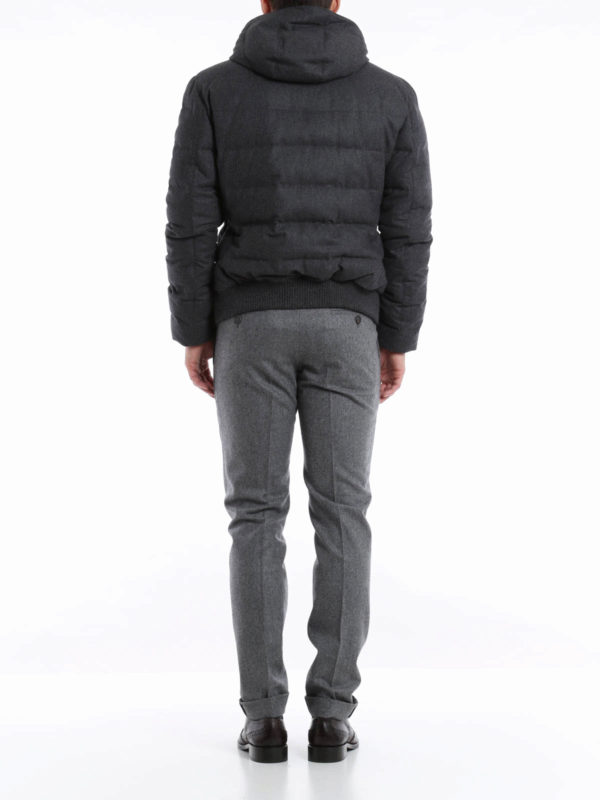 Silk and wool padded jacket shop online: BRUNELLO CUCINELLI