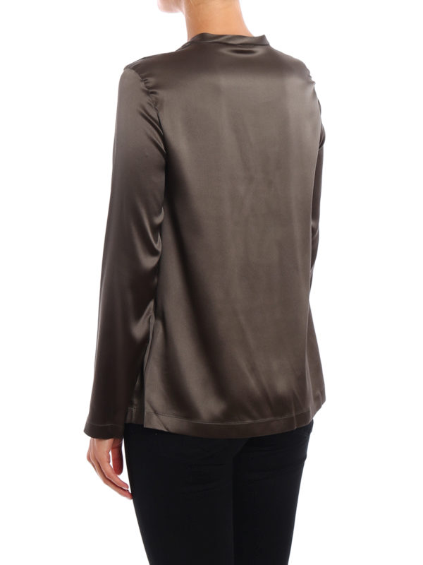 Bluse - Dunkelgrün shop online: BRUNELLO CUCINELLI