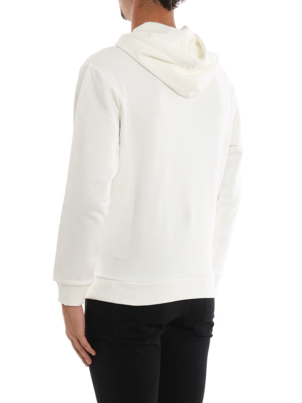 Felpa con cappuccio e logo argentato shop online: HOGAN