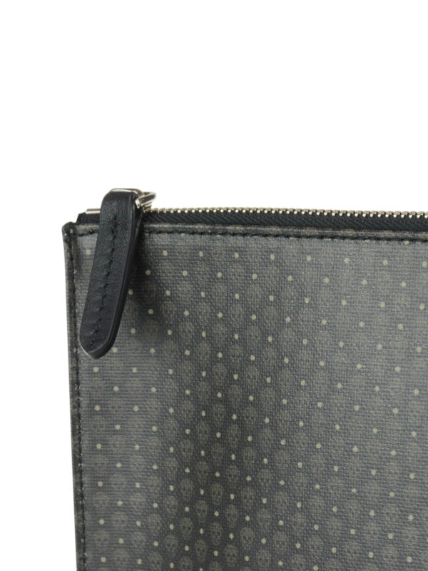 Skull printed leather small clutch shop online: ALEXANDER MCQUEEN