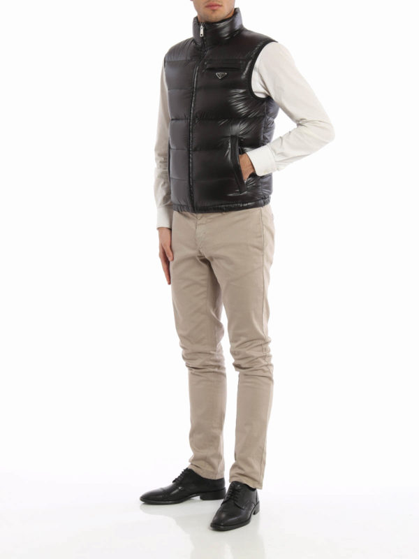 Sleeveless quilted jacket shop online: PRADA