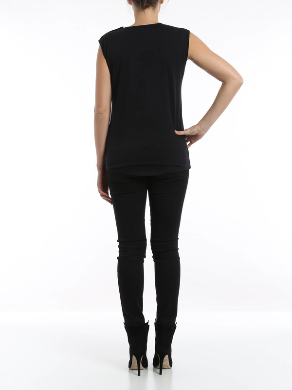 Sleeveless t-shirt with logo shop online: Balmain
