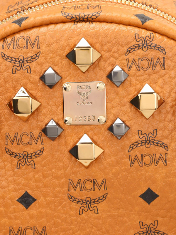 Small Dual Stark studded backpack shop online: MCM