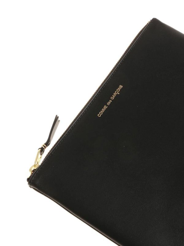 Smooth leather clutch shop online: COMME DES GARÇONS WALLET