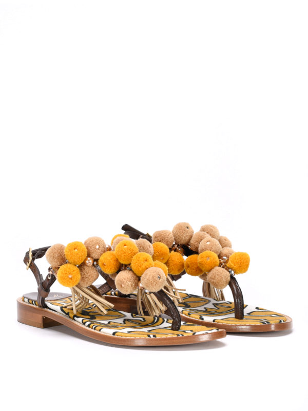 Sofia M.: sandals online - Erica pompom sandals
