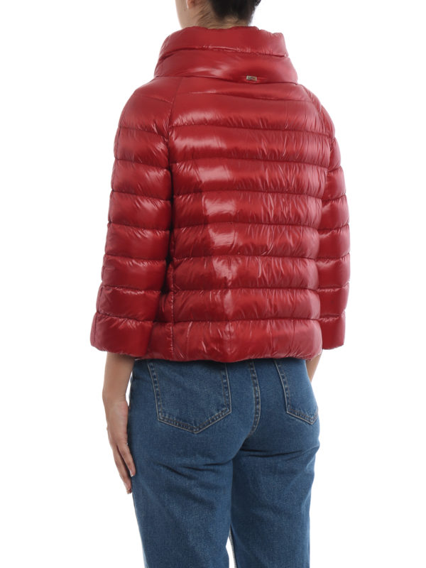 Sofia red nylon padded jacket shop online: HERNO