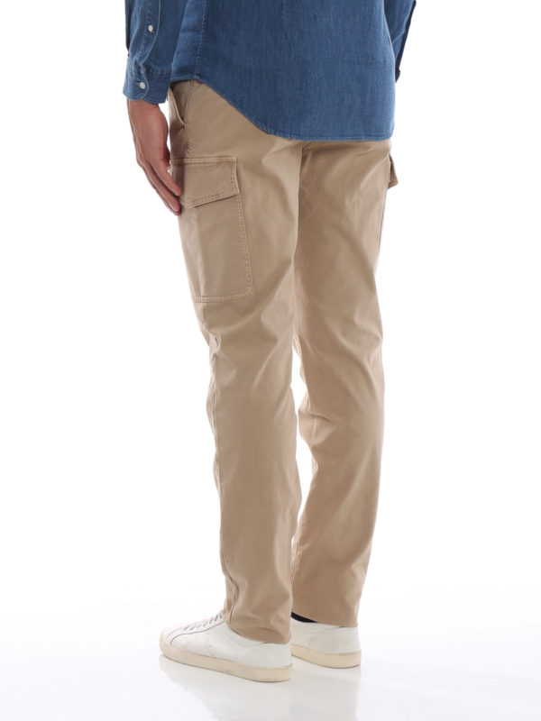 Soft cotton cargo pants shop online: BRUNELLO CUCINELLI