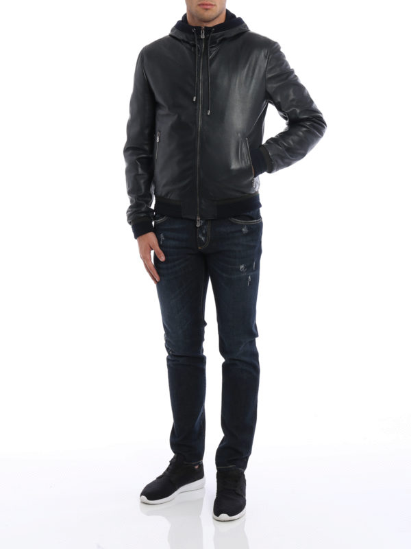 Lederjacke - Einfarbig shop online: DOLCE & GABBANA