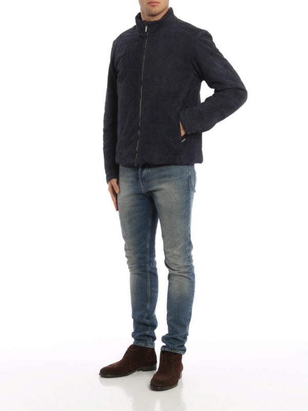 Soft suede blouson jacket shop online: TOD